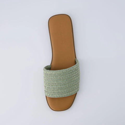 Sesame Raffia Slide Sandal